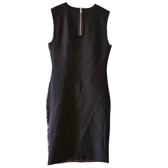 Karen Millen Bandage Bodycon Zebra Print Sleeveless Mini Dress Black Grey Size S - Picture 10 of 16